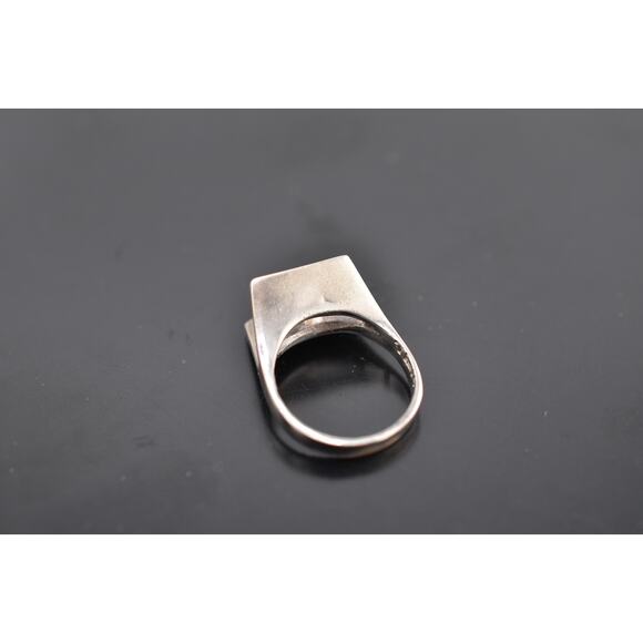 925 Sterling Silver Quartz Solitaire Ring Size 6.25 - Picture 3 of 3